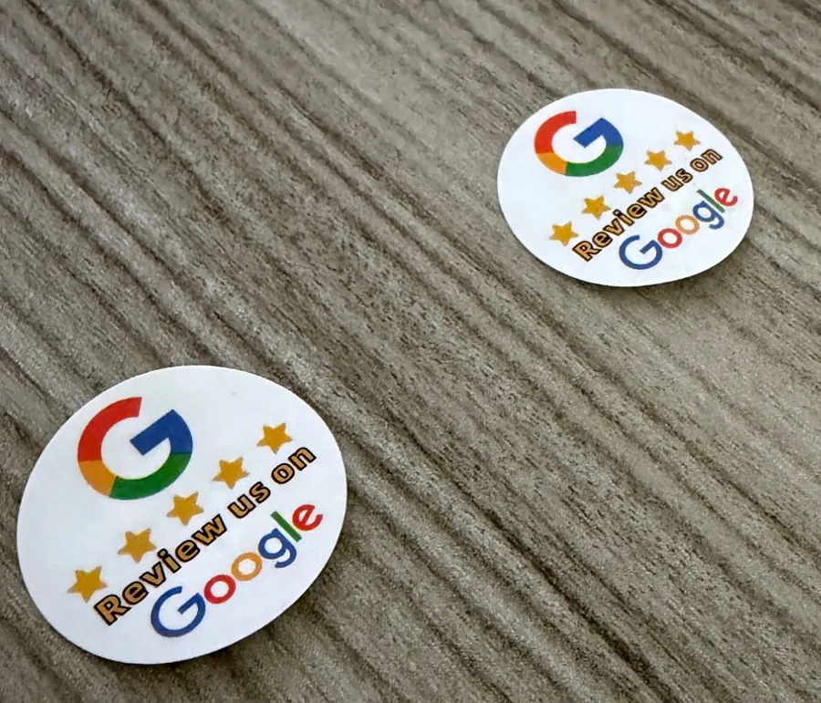 Autocolante NFC rotunde pentru recenzii Google